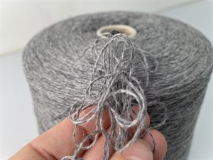 Virgin wool/ cashmere - i lækker gråmeleret, 100 gram